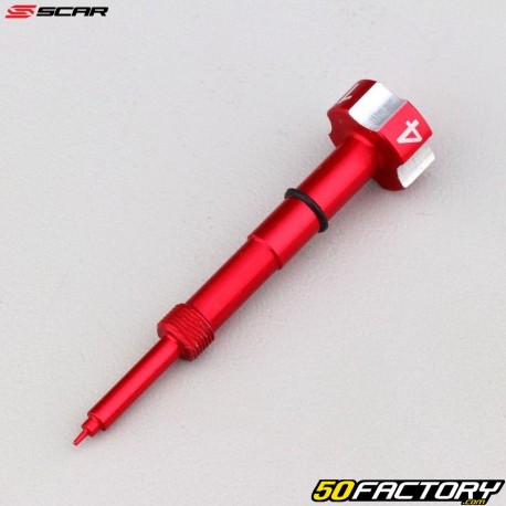 Tornillo regulador de mezcla carburador Keihin FCR Scar rojo