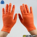 Mechanic Disposable Nitrile Gloves Rubberex Grip 8.5G oranges (pack of 50)