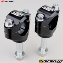 Handlebar clamps Ø28 mm Kawasaki KX, KXF 250, 450 Scar Black