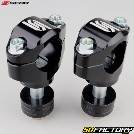 Ã˜28 mm handlebar risers with risers Scar Black