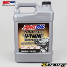 Huile moteur 4T 20W50 Amsoil V-Twin 100% synthèse 3.78L