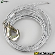 Winch steel cable Ø5 mm x 10 m with Ribimex hook