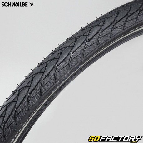 Pneu de bicicleta à prova de furos Schwalbe Marathon Plus 26x1.75 (47-559) faixas reflexivas