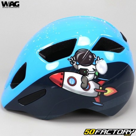 Casco da bicicletta bambino Wag Bike Spaceman blu - Attrezzatura da ciclismo