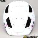 Capacete de bicicleta infantil Wag Bike Stars branco e rosa