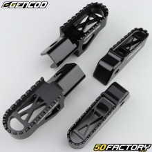 Front and rear footrests Derbi Senda,  Gilera SMT,  Aprilia SX ... Gencod Black