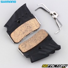 Pastillas de freno de bicicleta de metal sinterizado con aletas Shimano N04C