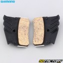 Pastillas de freno de bicicleta de metal sinterizado con aletas Shimano N04C