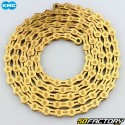 XNUMX-speed XNUMX-link KMC XNUMXEL bicycle chain gold