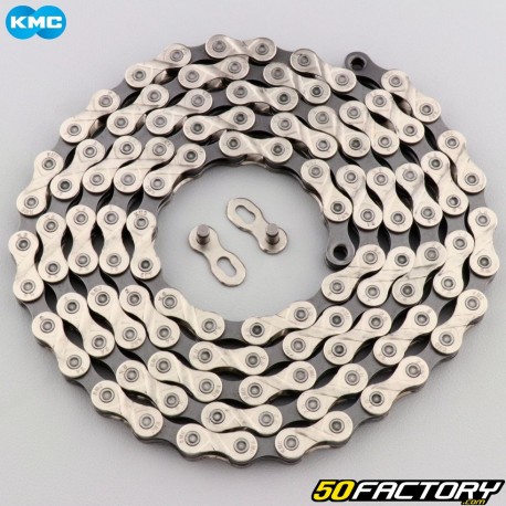 8 Speed ​​​​116 Link Cadena de bicicleta KMC 8 Plata y gris