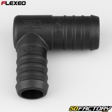 Schlauchanschluss L-förmig Ø 25-22 mm Flexeo schwarz