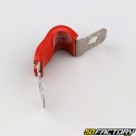 Articulated clamp for hose or cable Ã˜9.5 mm red