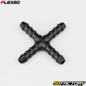 Conector de manguera en forma de X Ã˜XNUMX mm Flexeo negro