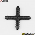 Conector de manguera en forma de X Ã˜XNUMX mm Flexeo negro