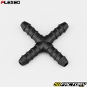 Raccord de durites en X Ø8 mm Flexeo noir