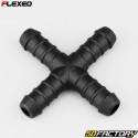 X-shaped hose connector Ã˜12 mm Flexeo black