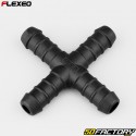 X-shaped hose connector Ã˜12 mm Flexeo black