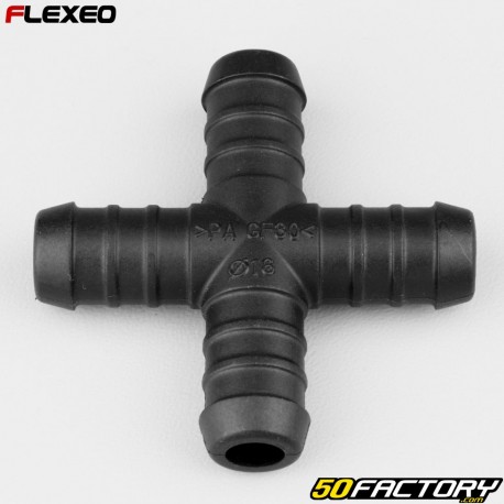 Conector de manguera en forma de X Ã˜16 mm Flexeo negro