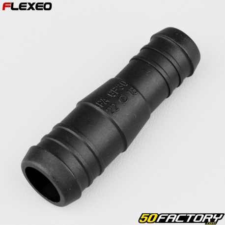 Straight hose connector Ã˜22-18 mm Flexeo black