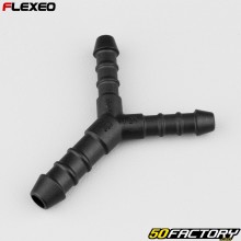 Y-shaped hose connector Ø6-6-8 mm Flexeo black