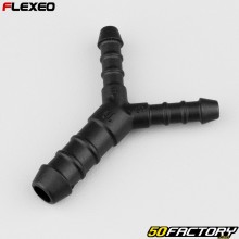Y-shaped hose connector Ø6-6-10 mm Flexeo black
