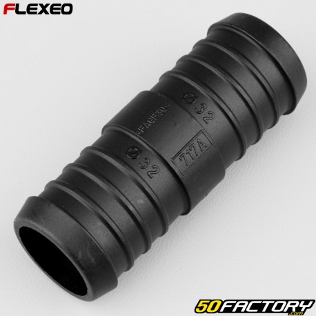 Raccordo diritto Ø32 mm Flexeo nero