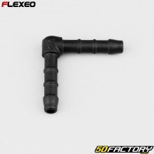 L-shaped hose connection Ø4 mm Flexeo black