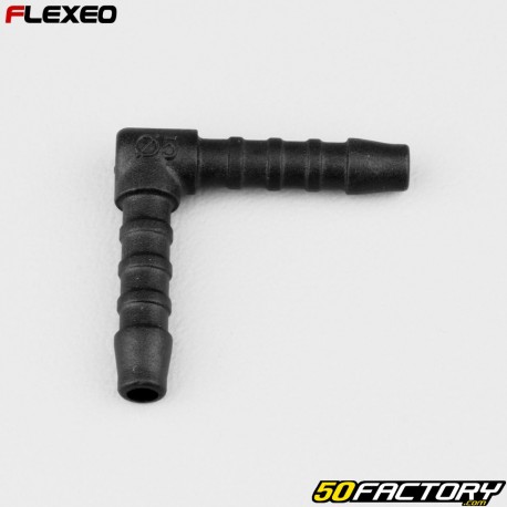 Raccord de durites en L Ø5 mm Flexeo noir