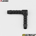 Conector de manguera en forma de L Flexeo de Ã˜XNUMX mm negro