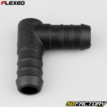 L-shaped hose connection Ø16 mm Flexeo black