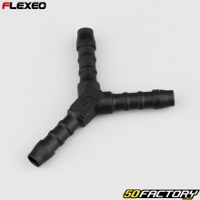 Conector de manguera en forma de Y ØXNUMX mm Flexeo negro