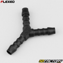 Conector de manguera en forma de Y Ø6 mm Flexeo negro