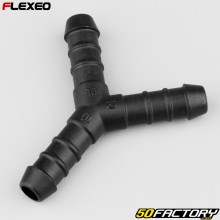 Conector de manguera en forma de Y ØXNUMX mm Flexeo negro