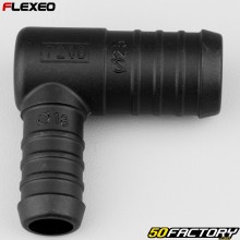 L-shaped hose connection Ø25-18 mm Flexeo black