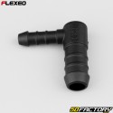 Conector de manguera en forma de L Ã˜XNUMX-XNUMX mm Flexeo negro