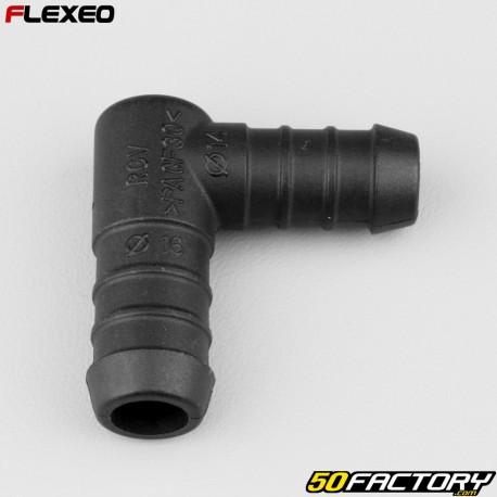 Conector de mangueira em forma de L Ã˜16-14 mm Flexeo preto