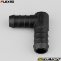 Conector de manguera en forma de L Ã˜XNUMX-XNUMX mm Flexeo negro