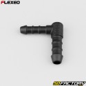 Conector de manguera en forma de L Ã˜XNUMX-XNUMX mm Flexeo negro