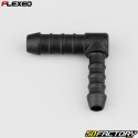 Conector de manguera en forma de L Ã˜XNUMX-XNUMX mm Flexeo negro