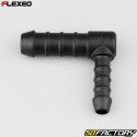 Conector de manguera en forma de L Ã˜XNUMX-XNUMX mm Flexeo negro