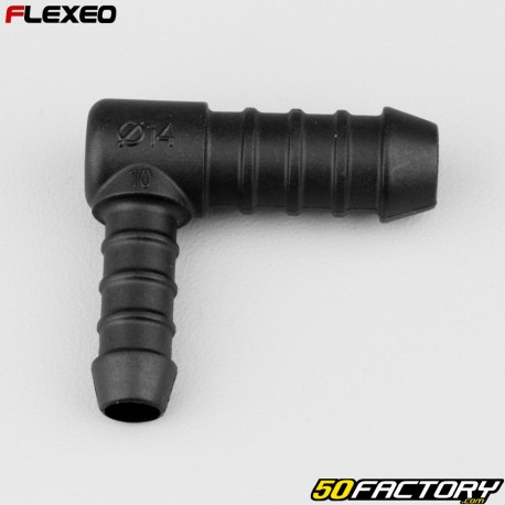 L-shaped hose connector Ã˜14-10 mm Flexeo black