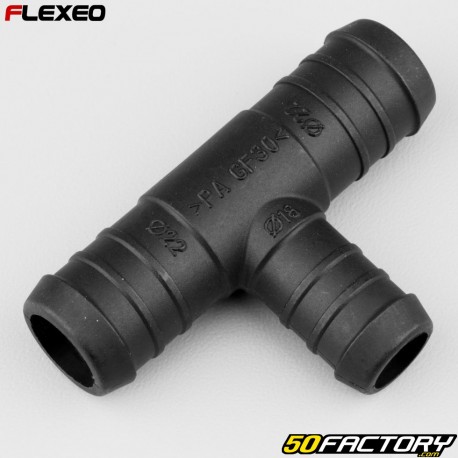 Ã˜22-22-18 mm Flexeo T-mangueira encaixe preto