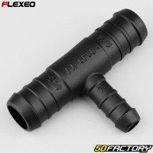 T-hose connector Ø20-20-12 mm Flexeo black