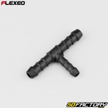 Conector de mangueira em T Ø8-8-6 mm Flexeo preto