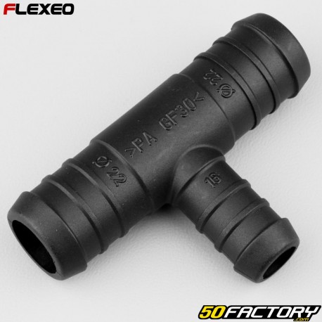 Ã˜22-22-16 mm Flexeo T-mangueira encaixe preto