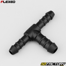 Conector de mangueira em T Ø8-8-10 mm Flexeo preto