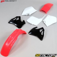 Kit plastica Honda CR 125 R (1995 - 1997), 250 (1995 - 1996) Polisport rosso e bianco