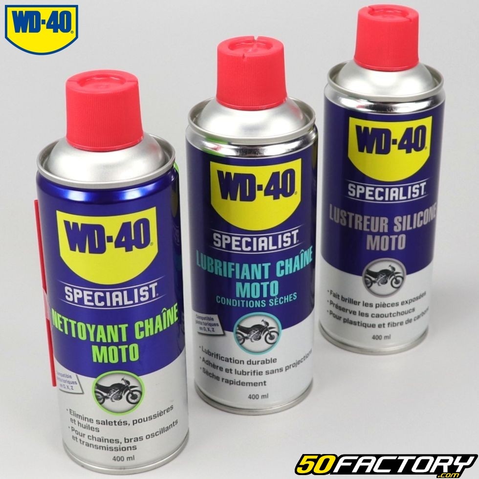 Pack WD40, dégrippant, nettoyant, huile de coupe pour matériel