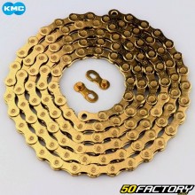 Catena per bicicletta 12 velocità 126 maglie KMC 12 Ti-N oro