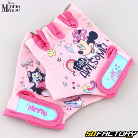 Kurze Fahrradhandschuhe, Kinderroller Minnie Mouse rosa